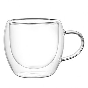 Tasse à café double paroi en verre, résistante aux hautes températures, écologique, style minimaliste moderne, sans couvercle, pour la maison, exclusive transfrontalière - Product Image 5