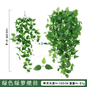 เถาวัลย์ไอวี่สีเขียวประดิษฐ์ Fuyi ขนาด 100-200 ซม. สำหรับตกแต่งผนังภายในอาคาร ของตกแต่งงานแต่งงานทำจากพลาสติก - Product Image 2