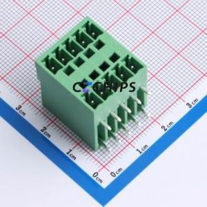 A381RH-5P0G36 Plug-in Terminal Block Bent Lead Through Hole,P=3.81mm Connector 2x5P 3.81mm Green 10P - Product Image 1