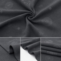 Tissu de doublure en brocart jacquard Premium Treasure-Flower, soie, 140 cm de large, écologique, léger, gris anthracite, pour cheongsam