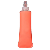 Bouteille d'eau pliable en TPU de style national personnalisé 250ml/400ml/450ml/500ml, gourde souple pliable pour le camping, course à pied et gilet d'hydratation