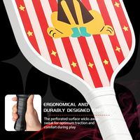 Raquette de pickleball Guanlin en fibre de carbone synthétique de forme standard, 16 mm, pour entraînement extérieur, personnalisable pour enfants, 220g - Meilleures ventes