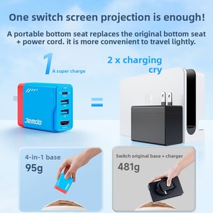 Station d'accueil chargeur adaptateur OLED Portable pour Nintendo pour accessoires de jeu Switch avec <span class=keywords><strong>GaN</strong></span> pour Console NS - Product Image 4