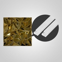 Panneau mural en PVC imperméable et insonorisant texturé 3D de luxe avec un design diamanté fluorescent pour la décoration intérieure moderne