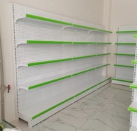 Gondol Rafları Süpermarket Teşhir Rafları Süpermarket Gondolu Süpermarket Rafı Hafif Metal Tek Taraflı