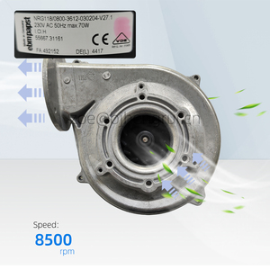 Ventilateur centrifuge de refroidissement à roulement à billes NRG118/0800 175mm 70W 230V EC 8500RPM 95m/h, en plastique, sur pied, OEM - Product Image 3