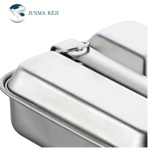 Ultralight Stainless Steel Camping Mess Kit <strong>Square</strong> Camping Outdoor Lunch Box Camping Hiking Backpacking - Product Image 4