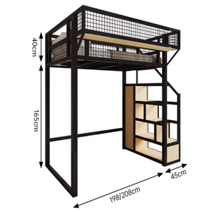 <span class=keywords><strong>Lit</strong></span> mezzanine pour enfants de haute qualité sur mesure avec <span class=keywords><strong>escalier</strong></span> et armoire de rangement, <span class=keywords><strong>lit</strong></span> <span class=keywords><strong>surélevé</strong></span> pour les petits espaces et les chambres duplex - Product Image 3