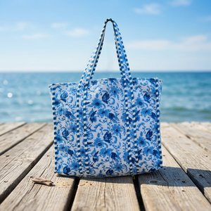Bolsos de Mano con Cierre de Color Sólido para Mujer, Primavera-Verano, Forro de Algodón Acolchado, Lavables, Organizadores, para Viajes, Compras, Playa - Product Image 1