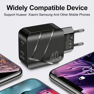 Wholesale 40W <b>Fast</b> <b>Charging</b> Mobile Phone Adapter USB Type C Wall Power Charger for Phone With Box - Product Image 3
