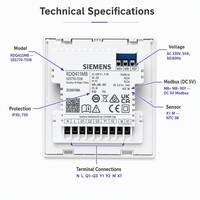 Thermostat Modbus RTU RDQ411MB pour unité de ventilo-convecteur à 2 et 4 tuyaux, ventilateur à 3 vitesses, 230V AC, contrôleur de température numérique FCU