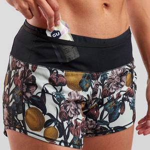 Pantalones de compresión de algodón activo con bolsillo de malla, cintura alta, negros, atléticos 2 en 1, shorts de running para mujer - Product Image 3