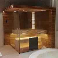 Ruang Sauna Uap Inframerah Mewah Elektrik Luar Ruangan Multi-Person Modern dengan Ruang Ganti untuk Villa