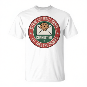 Camiseta Xmas Cookie Before You Write Santa Tri Blend - Product Image 2
