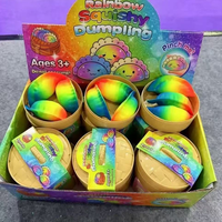 Mini boîte mystère surprise pour fête, jouet squishy TPR en forme de dumpling, réaliste, coloré, effet cristal, anti-stress, cadeau de fête, jouet fidget