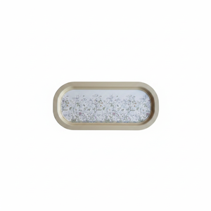 Kontensan Rectangular Metal Tray 6-Piece Set 160x350mm Floral & Botanica Pastel <b>Yellow</b> Design - Product Image 2