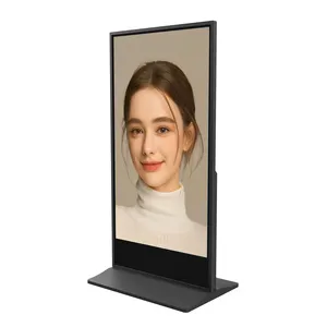 لوحة إعلانات رقمية بشاشة 86 بوصة 4K واي فاي نظام أندرويد شاشة لمس LCD لوحة إعلانات