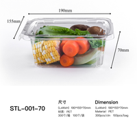 Récipient alimentaire de stockage en plastique personnalisé d'approvisionnement d'usine boîtes de fruits inviolables en plastique