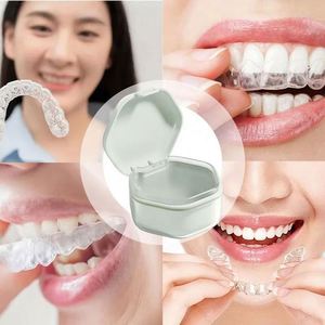 Boîte de rangement pour appareil dentaire orthodontique, étanche, pour le nettoyage des prothèses dentaires, boîte de nettoyage pour prothèses dentaires, 2 couches, portable, conteneur pour fausses dents - Product Image 6
