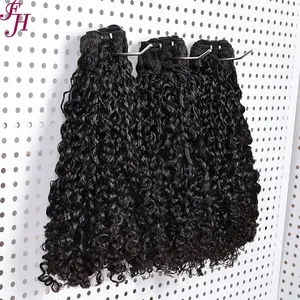 FH 10"-22" Double Drawn Cuticle Aligned Brazilian Hair Bundles Funmi Pixie Curly Virgin Human Hair Extension Weft