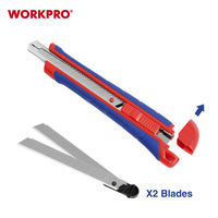 WORKPRO Couteau utilitaire de sécurité en plastique 9mm Mini couteau à lame sécable pour le bureau