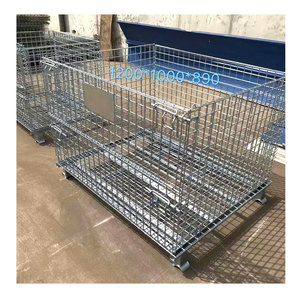 Lưới Lồng <span class=keywords><strong>Stackable</strong></span> xe nâng an toàn lồng Trung Quốc nhà máy vật nuôi phôi dây lưu trữ container - Product Image 1