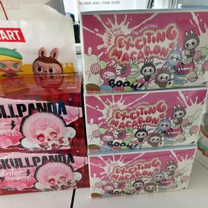 Popmart Labubu V1 Exciting Macaron Kawaii Surprise Toy Peluche Portachiavi Blind Box Scannabile Labubu - Product Image 5