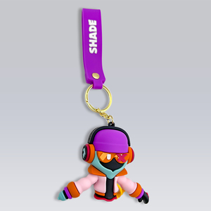 Portachiavi 3D in PVC all'ingrosso, simpatici ciondoli in gomma a forma di personaggio anime, portachiavi luminosi a forma di bambola, regalo - Product Image 2