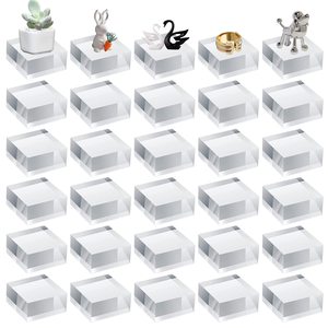 Acrylic hiển thị vuông khối-2x2x1 inch rõ ràng đánh bóng Acrylic Cube đứng cho hiển thị đồ trang sức - Product Image 1