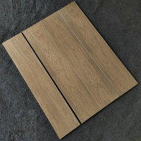 Salle de bain moderne Carrelages de sol en bois rectifié complet 20X100cm Planches de céramique émaillée antidérapantes Carrelages en bois gris foncé