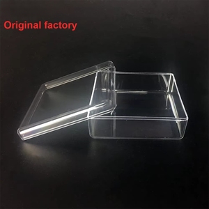 6.5*6.5 tùy chỉnh PS Mini rõ ràng hộp Acrylic hình vuông nhỏ Lưu trữ khối kẹo trong suốt container Quà Tặng tổ chức nhỏ có nắp - Product Image 4