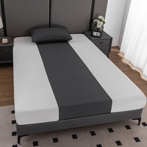 Drap plat antibactérien 400TC en coton respirant avec motif végétal brodé pour la maison, l'hôtel et l'hôpital - Product Image 1