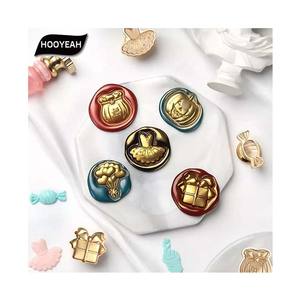 Série d'art en relief irrégulier, tampon en laiton doré pour sceau <span class=keywords><strong>de</strong></span> cire, pour lettres d'invitation et enveloppes, auto-imprimant, fabricant - Product Image 1