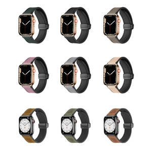 สายรัดข้อมือซิลิโคนแม่เหล็กพับได้สำหรับ <span class=keywords><strong>Apple</strong></span> <span class=keywords><strong>Watch</strong></span> Band 38 40 <span class=keywords><strong>41</strong></span> 42 44 45 49มม. iWatch ultra 10 9 8 <span class=keywords><strong>7</strong></span> SE - Product Image 2