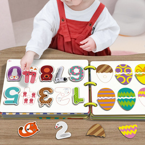 Grande <span class=keywords><strong>Libro</strong></span> Illustrato in Legno Silenzioso per Bambini 3-6 Anni, Educazione Precoce e Illuminazione Prescolare, Design con Velcro Resistente agli Strappi - Product Image 3