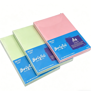 <span class=keywords><strong>Papier</strong></span> <span class=keywords><strong>Bristol</strong></span> coloré 100 feuilles/paquet Multi-GSM pour le <span class=keywords><strong>dessin</strong></span>, l'illustration, les invitations de mariage et la création de cartes - Product Image 1