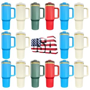Christmas Red Green Powder Coated <b>Mirror</b> Underneath Vacuum Insulated Stainless Steel 40Oz Gold Plated Tumbler - Product Image 1