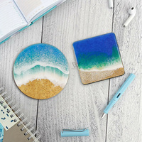 Artisanat en résine, coquillages polis, aimant de réfrigérateur DIY, coquille naturelle faite à la main avec vue sur la mer, décoration de maison unique et élégante