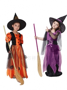 Disfraz <span class=keywords><strong>de</strong></span> Bruja Morado <span class=keywords><strong>de</strong></span> Alta Calidad para Niñas, Inspirado en TV y Cine, Vestido <span class=keywords><strong>de</strong></span> Bruja Mágica con Sombrero - Product Image 4