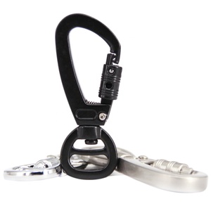 Mosquetón de Aleación de Zinc Negro Baichao S12, Gancho de Seguridad para Perros, Llavero para Camping, Senderismo, Escalada, Venta al por Mayor de Fábrica, Giratorio para Correa - Product Image 4