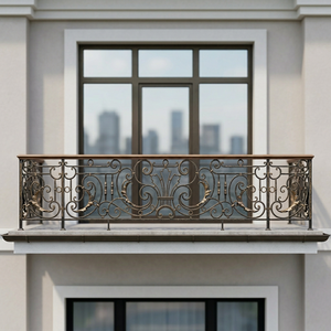 Modern Wrought Iron <strong>Handrail</strong> for Staircase &amp; Balcony Easy to Install <strong>Outdoor</strong> Deck Apartment Railing with Waterproof Mounting - Product Image 3