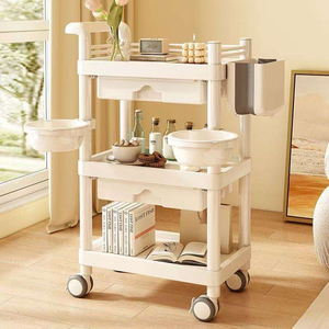 Adjustable Shelf Rolling Cart - Multi-Purpose Storage Trolley with Wheels for Home Commercial Use - Product Image 5