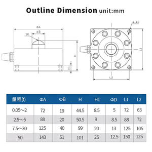 Capteur de cellule de charge de Force de traction de pression transducteur de pesage Tension de Stress mesurant 500KG 1T 2T 5T 10Ton - Product Image 2