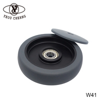 Roue pivotante en TPR Yeou Cherng W41, 3 tiges, matière plastique, prix d'usine pour les chariots de courses et les outils