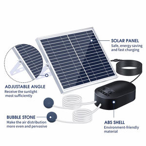 משאבת חמצן סולרית 10w עם צינור אבן סוגר דגים מיכל מחמצן 3 מצבים מתכווננים אקווריום חמצן אוויר - Product Image 3