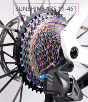 Vélo de route en carbone T800&T1000 avec transmission électronique sans fil 13 vitesses, roues à rayons en carbone et passage interne des câbles