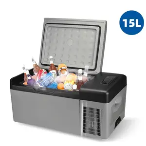 15L25Lポータブルミニ冷凍庫冷蔵庫45Wコンプレッサー屋外キャンプピクニック用小型車冷蔵庫クーラー