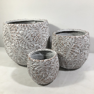 Ensemble de pots à fleurs en béton rustique 2026, texture irrégulière, jardinières durables en fibrociment pour jardin et extérieur - Product Image 3