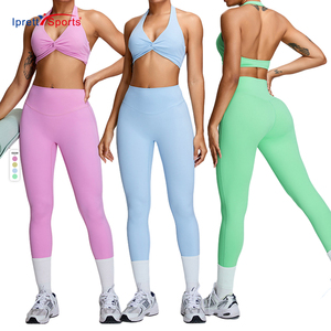 Baby Pink blu 2 pezzi da donna Set da Yoga da allenamento sportivo per Fitness con <span class=keywords><strong>reggiseno</strong></span> e Leggings da palestra - Product Image 1