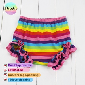 Shorts pour bébés filles en gros, sous-vêtements colorés à volants et bandeaux pour cheveux, vêtements d'été pour enfants, vêtements personnalisés pour enfants de boutique - Product Image 4